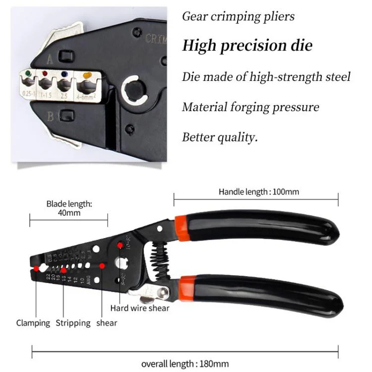 7pcs / Set Quick Change Nine Inch Crimping Pliers Toolbox Combo Set - Image 6