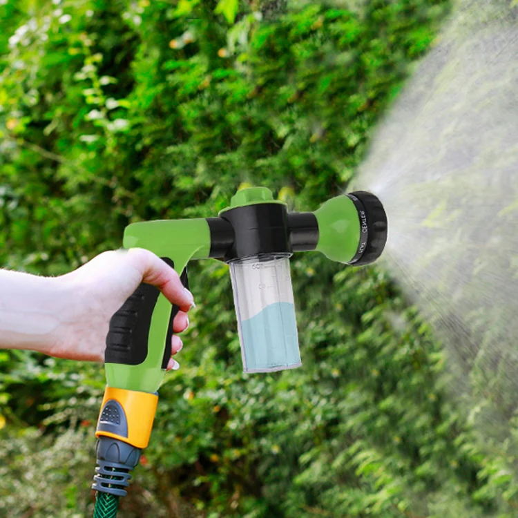 8 in 1 Car Wash Foam Pot Water Sprinkler(Green) - Image 2