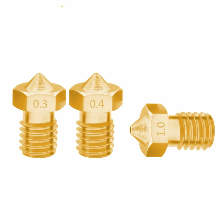 8 PCS Bugatti 3D Printer Accessories E3D-V5 V6 Nozzle M6 Thread Consumables Hot Nozzle, Size:1.75/1.0mm - Image 4
