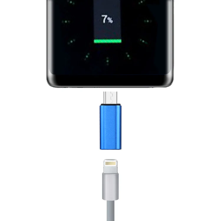 8 Pin Female to USB-C / Type-C Male Metal Shell Adapter(Blue) - Image 4