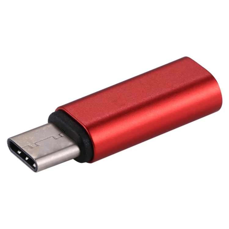 8 Pin Female to USB-C / Type-C Male Metal Shell Adapter(Red) - Image 2