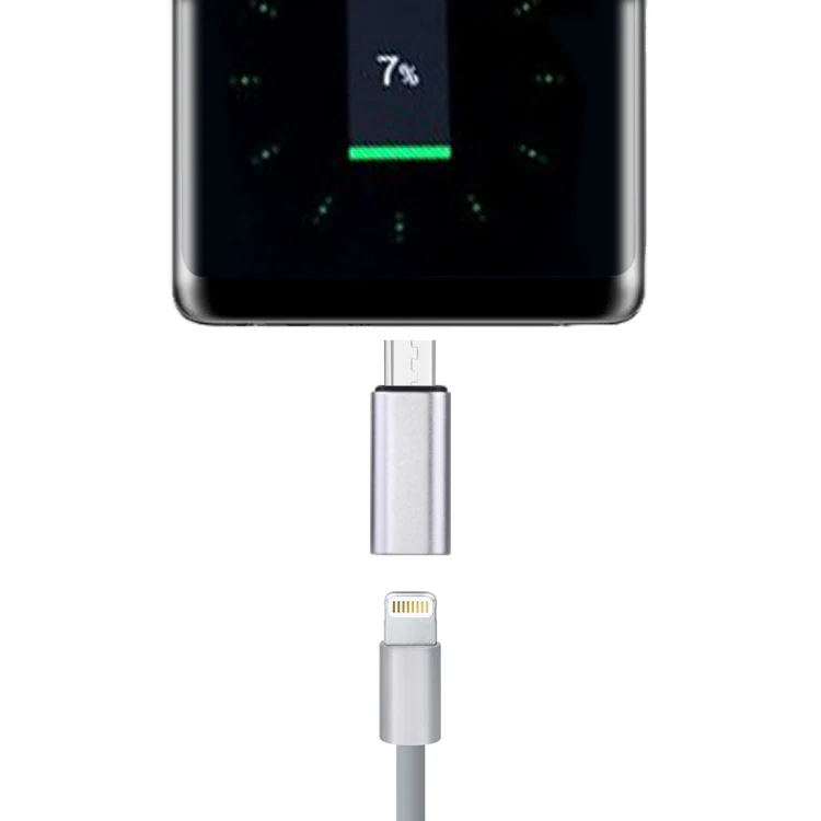 8 Pin Female to USB-C / Type-C Male Metal Shell Adapter(Silver)