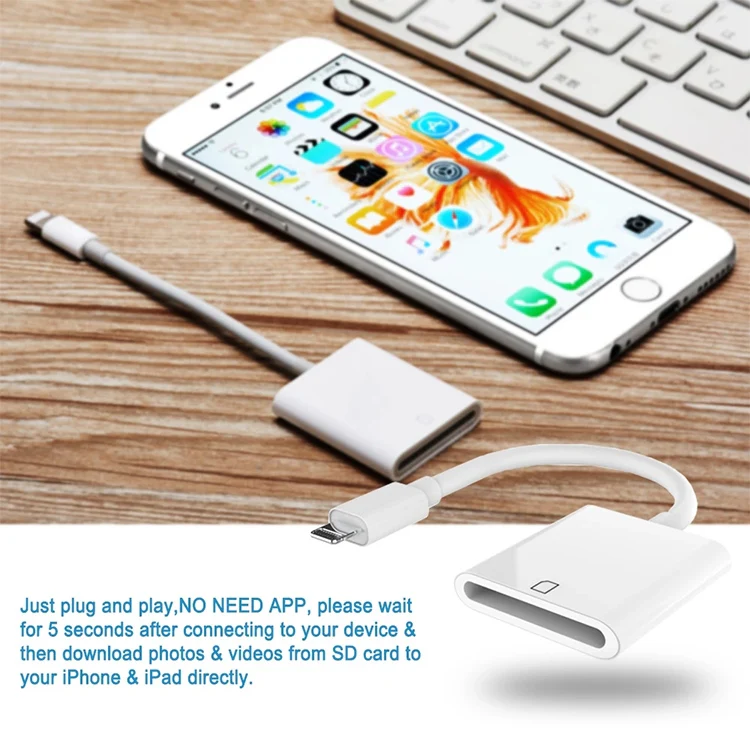 8 Pin to SD Card Camera Reader(White) - Image 6