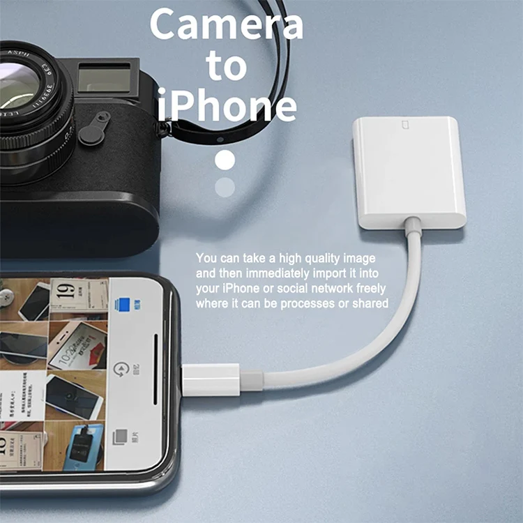 8 Pin to SD Card Camera Reader(White) - Image 7