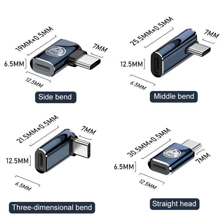 8 Pin to USB-C / Type-C Male Adapter Supports Charging & Data Transmission, Style:Side Bend - Image 2