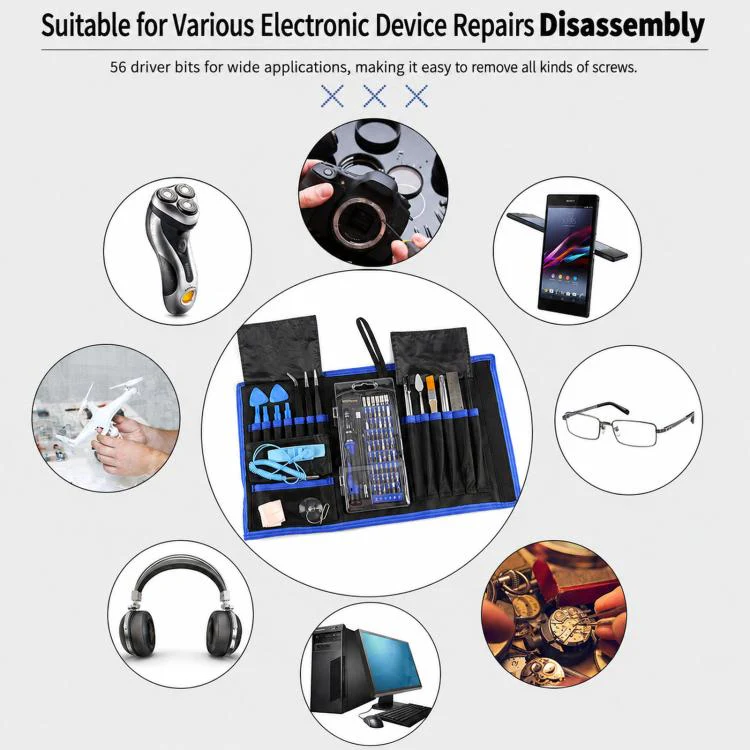 80-Piece Set Precision Screwdriver Electronics Repair Tool Kit For Phone Computer Watch - Image 3