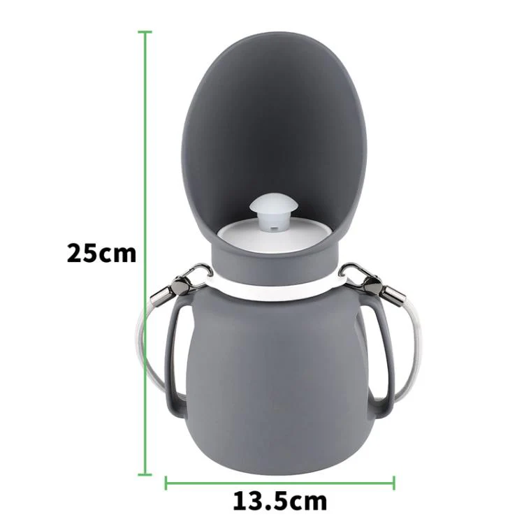800ml Convenient Collapsible Pet Water Bottle Outdoor Dog Walking Drinking Waterer Mug(Gray) - Image 2