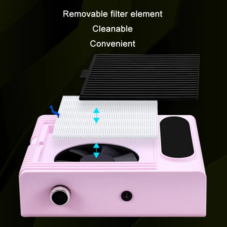 80W Adjustable Speed High Power Nail Vacuum Cleaner, Specification: US Plug (Pink) - Image 3