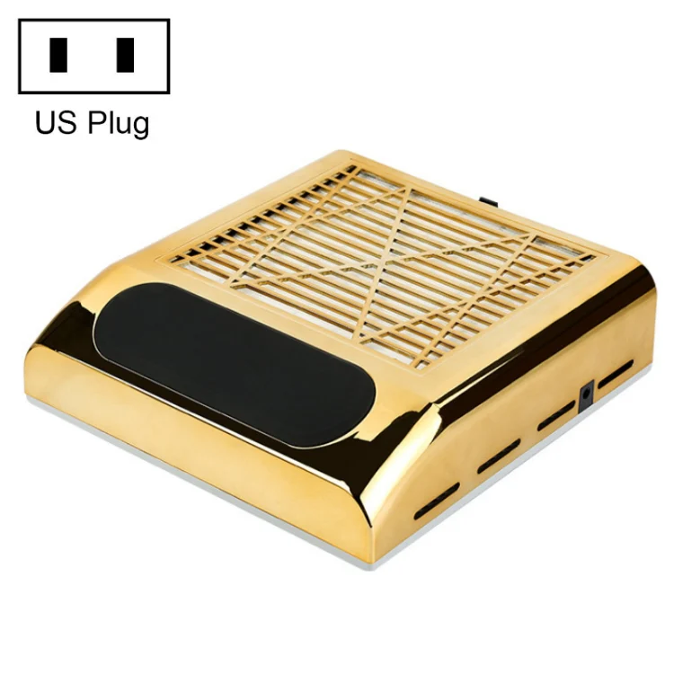 80W Manicure Vacuum Cleaner With Pull-Out Filter, Specification: US Plug (Gold)