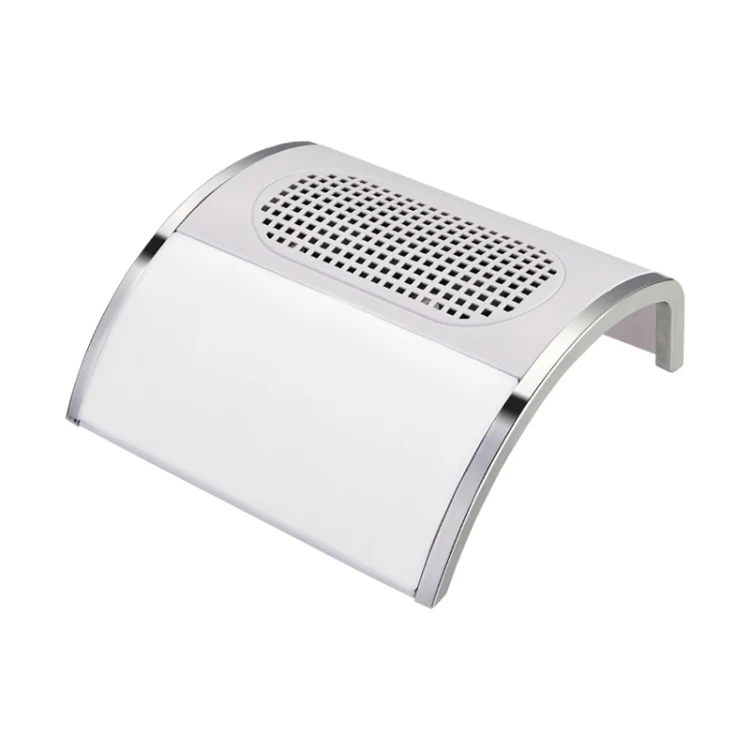 80W Nail Vacuum Cleaner Desktop Fan Vacuum Cleaner,EU Plug(White)