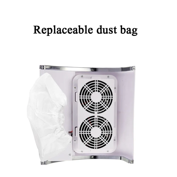 80W Nail Vacuum Cleaner Desktop Fan Vacuum Cleaner,EU Plug(White) - Image 5