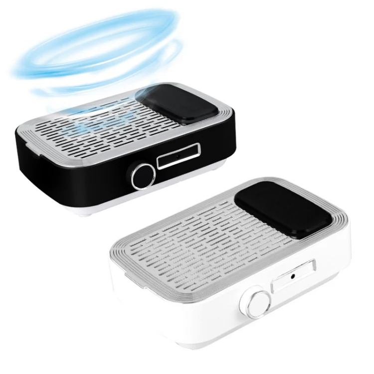 80W Wireless Rechargeable Nail Vacuum Cleaner, Specification: US Plug (White) - Image 2