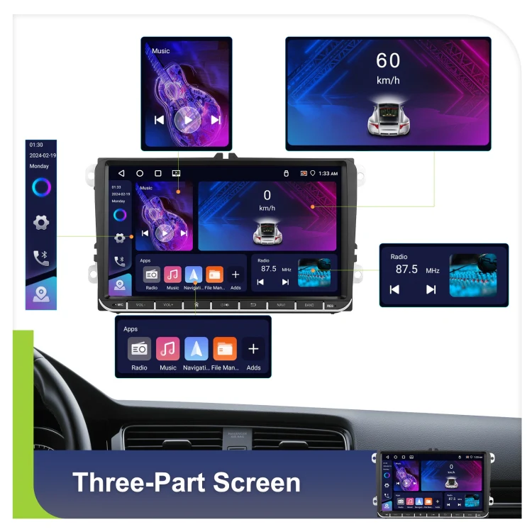 9-inch For Volkswagen 4+64G Multimedia Player Android 13 System - Image 4