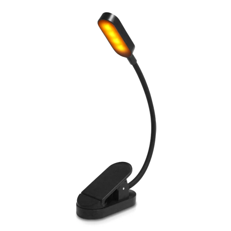 9 LEDs Mini Clip Desk Lamp USB Charging Student Eye Protection Reading Lamp(Black)