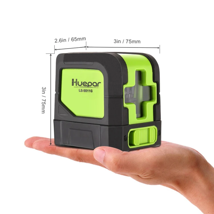 9011G 1V1H 15mW 2 Line Green Beam Laser Level Covering Walls and Floors(Green) - Image 2