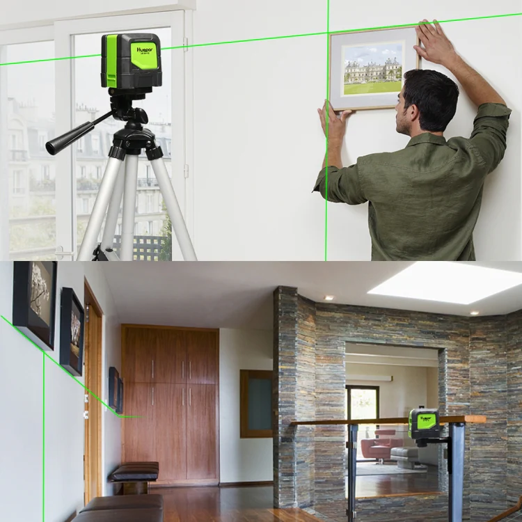 9011G 1V1H 15mW 2 Line Green Beam Laser Level Covering Walls and Floors(Green) - Image 5