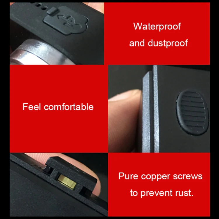 A0 IPX5 Waterproof Seven-color Bicycle USB Charging High Brightness Taillight - Image 3