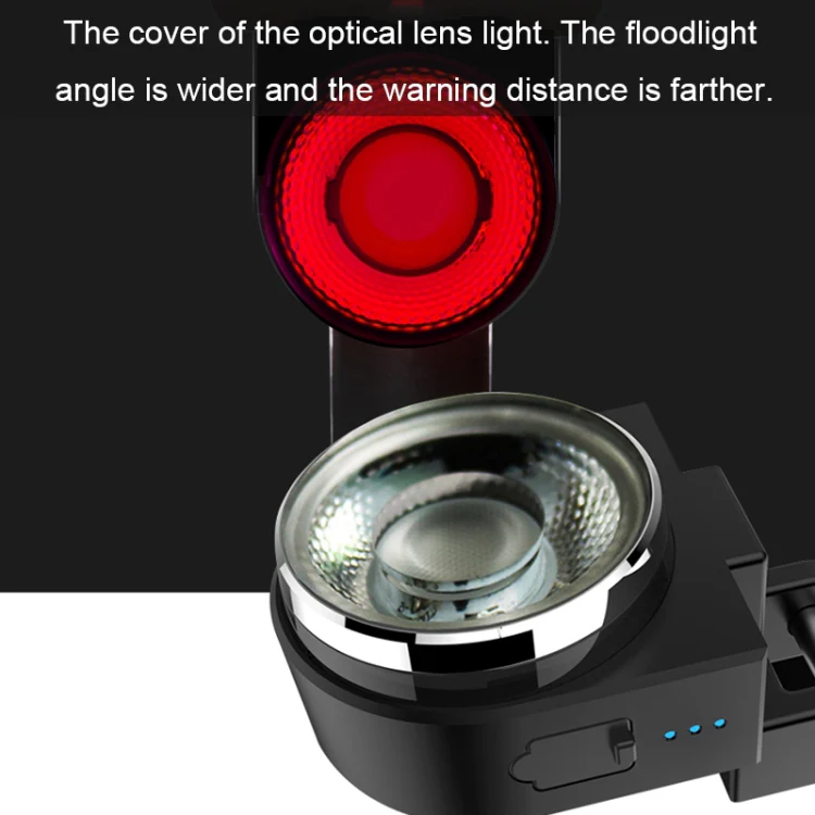 A0 IPX5 Waterproof Seven-color Bicycle USB Charging High Brightness Taillight - Image 6