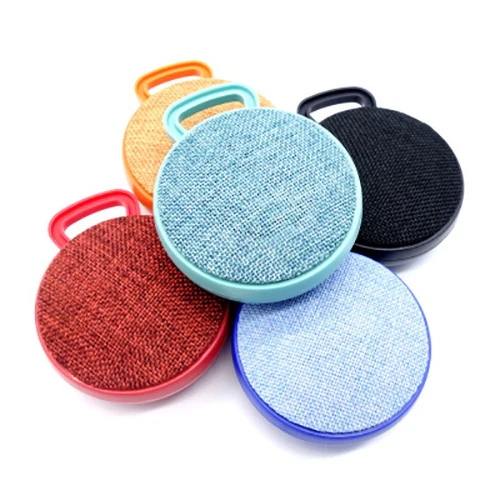 A01L Cloth Texture Round Portable Mini Bluetooth Speaker, Support Hands-free Call & TF Card(Blue) - Image 3