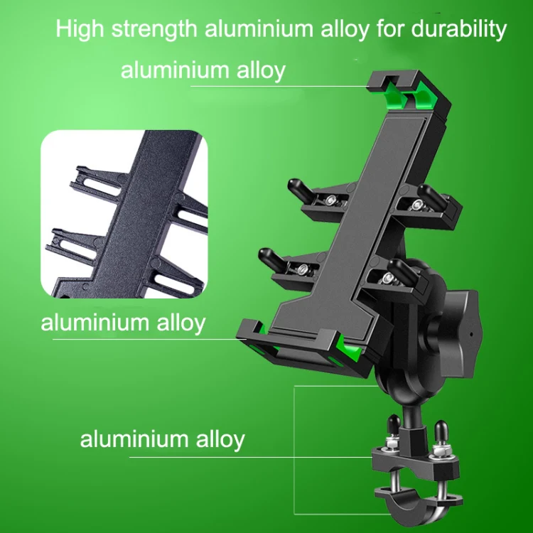 A02 Motorcycle Mobile Phone Navigation Bracket Car Riding Anti-shock Aluminum Alloy Rack(Car Handlebar Model) - Image 6