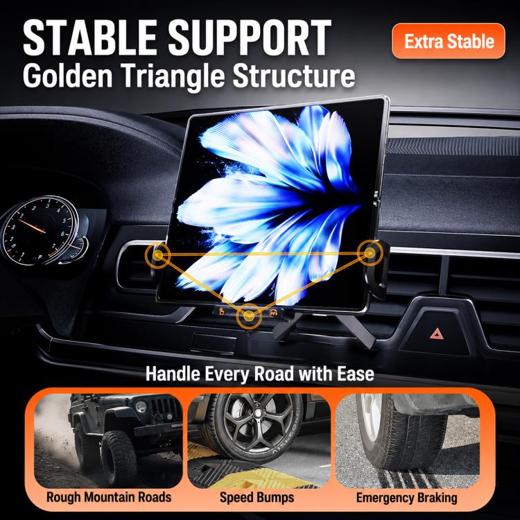 A03 Car Single Coil 15W Wireless Charger Rotating Navigation Bracket(Black) - Image 5
