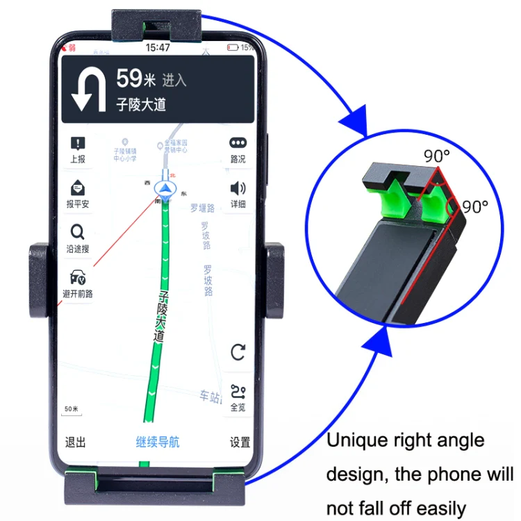 A04 Metal Motorcycle Mobile Phone Navigation Bracket Bicycle Frame Multifunctional Car Fixed Clamp(M8 Ball Header Installation Model) - Image 3