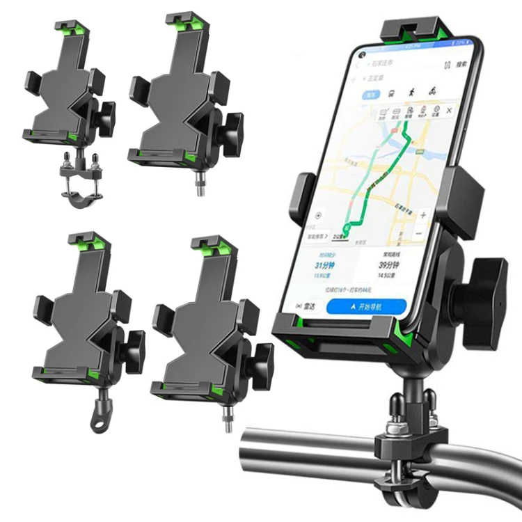 A04 Metal Motorcycle Mobile Phone Navigation Bracket Bicycle Frame Multifunctional Car Fixed Clamp(U Car Handlebar Model) - Image 2