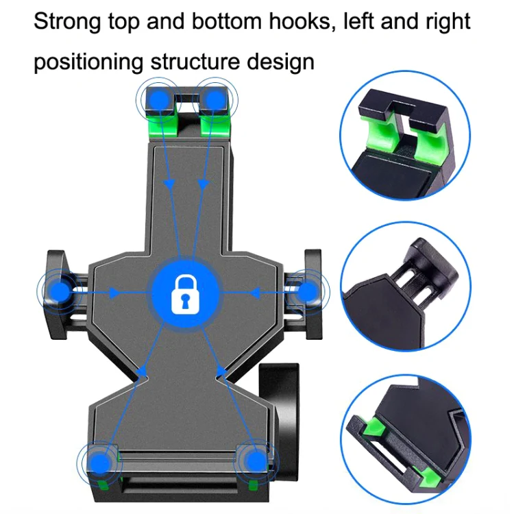 A04 Metal Motorcycle Mobile Phone Navigation Bracket Bicycle Frame Multifunctional Car Fixed Clamp(U Car Handlebar Model) - Image 4