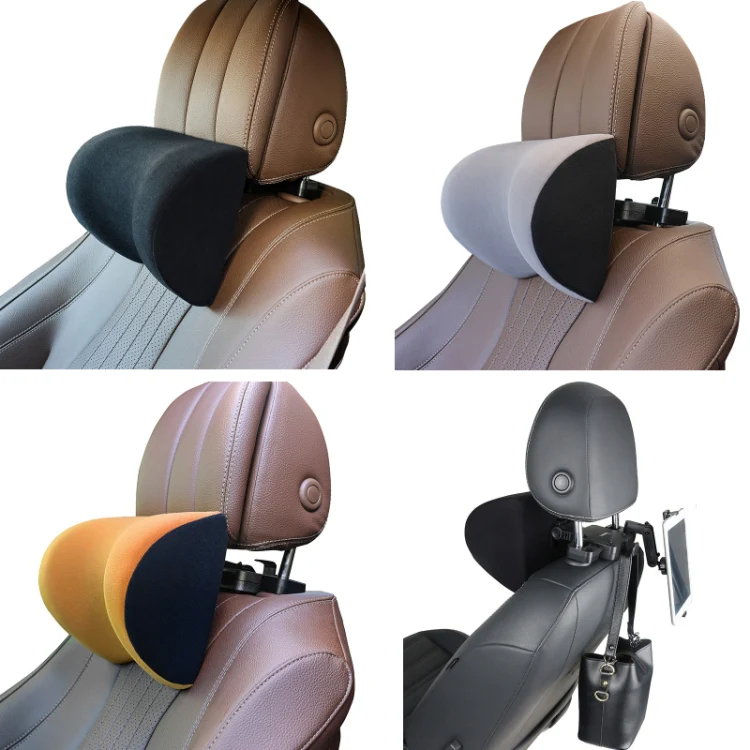 A09 5D Car Universal Adjustment U-shaped Memory Foam Headrest, Color: With Phone Holder - Image 2