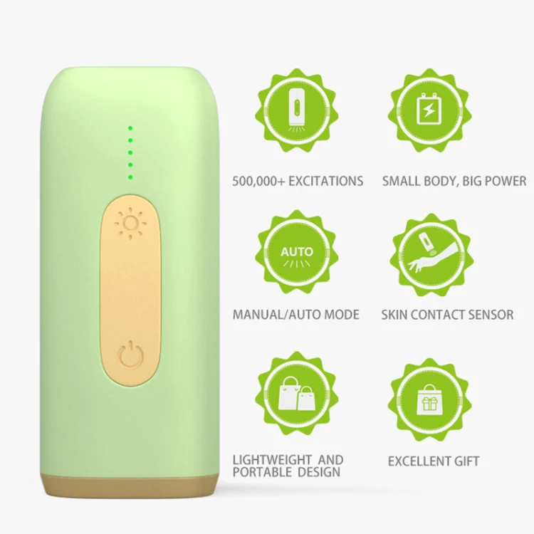 A18 Household Portable Electric Handheld Laser Hair Removal Instrument, Specification:US Plug(Deep Green) - Image 5