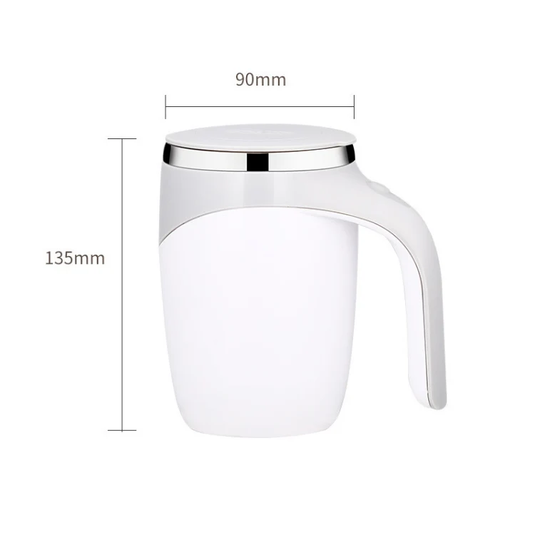 A223 Stainless Steel Automatic Magnetized Coffee Mixing Cup(White) - Image 7