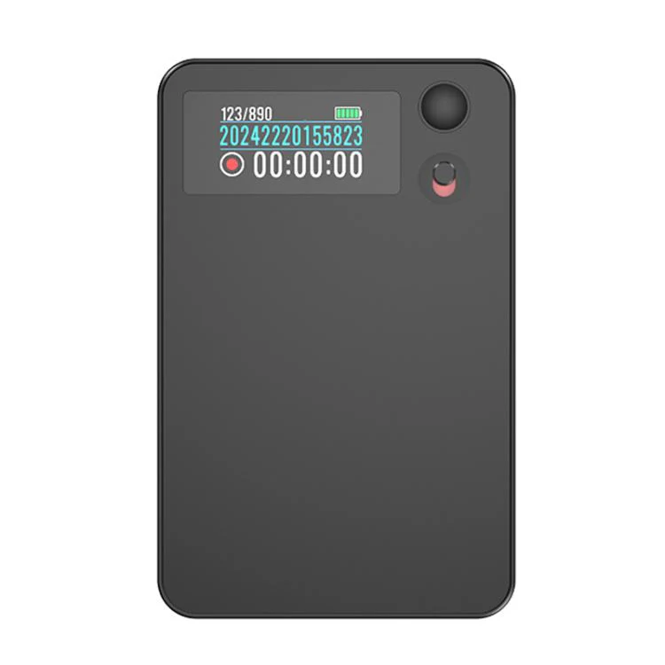 A3P 0.96-inch Left Display Dual-key Ultra-thin AI Smart Voice Recorder Support AIREC-APP, Memory:256GB(Black)