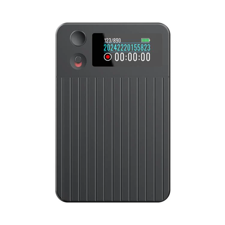 A3P 0.96-inch Right Display Stripe Texture Ultra-thin AI Smart Voice Recorder Support AIREC-APP, Memory:32GB(Black)