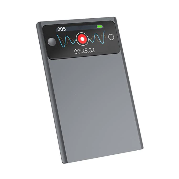 A3P 1.47-inch Display Ultra-thin AI Smart Voice Recorder Support AIREC-APP, Memory:128GB(Black) - Image 3