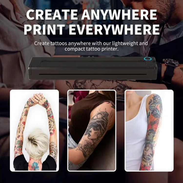 A41 203DPI Portable Tattoo Printer Office Study Bluetooth HD Thermal Printer(White) - Image 4