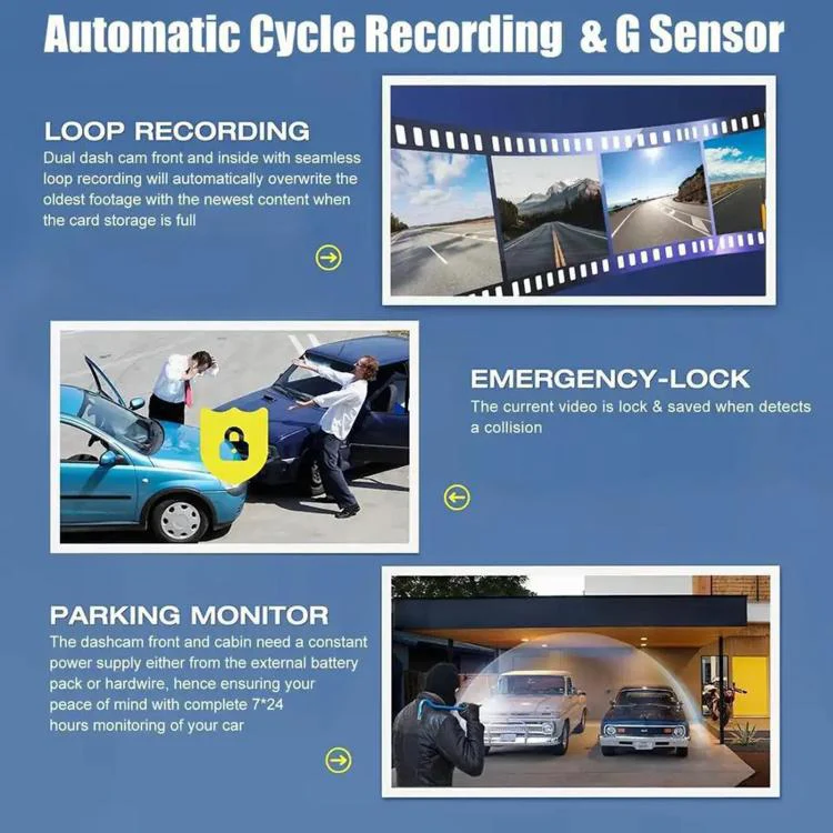 A52 2K HD Infrared Night Vision Dash Cam WIFI Connected Vehicle Camera, Spec: Front+Left+Inner+Right+Rear - Image 4