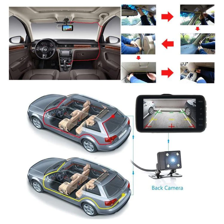 A52 2K HD Infrared Night Vision Dash Cam WIFI Connected Vehicle Camera, Spec: Front+Left+Inner+Right+Rear - Image 7