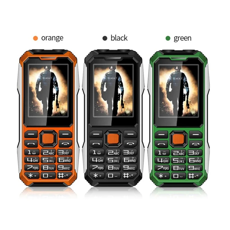 A6 4G Full Network Triple Proofing Elder Phone, Waterproof Shockproof Dustproof, 6800mAh Battery, 2.4 inch, 21 Keys, LED Flashlight, FM, SOS, Dual SIM, Network: 4G(Orange) - Image 2