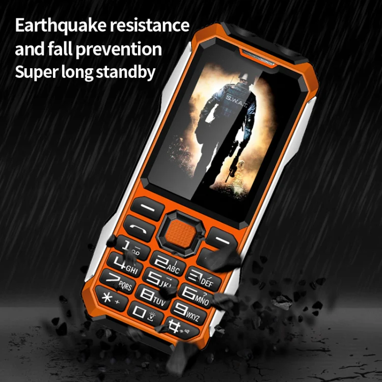 A6 Triple Proofing Elder Phone, Waterproof Shockproof Dustproof, 6800mAh Battery, 2.4 inch, 21 Keys, Bluetooth, LED Flashlight, FM, SOS, Dual SIM, Network: 2G(Black) - Image 4