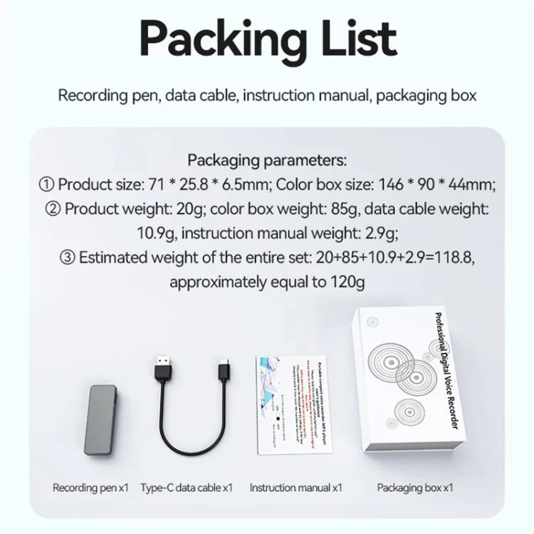A7 Employee ID Badge AI Voice Recorder with Pin Support AIREC-APP, Memory:64GB(Grey) - Image 8