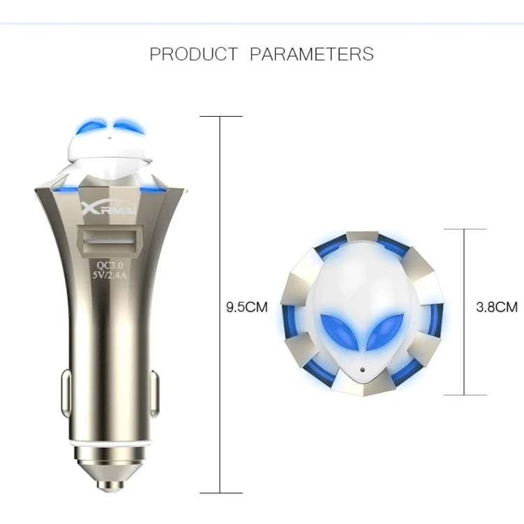 A8 3 in 1 Bluetooth Earphone & Safety Hammer & Car Charger, Support Hands-free Call & USB Quick Charger Function - Image 14