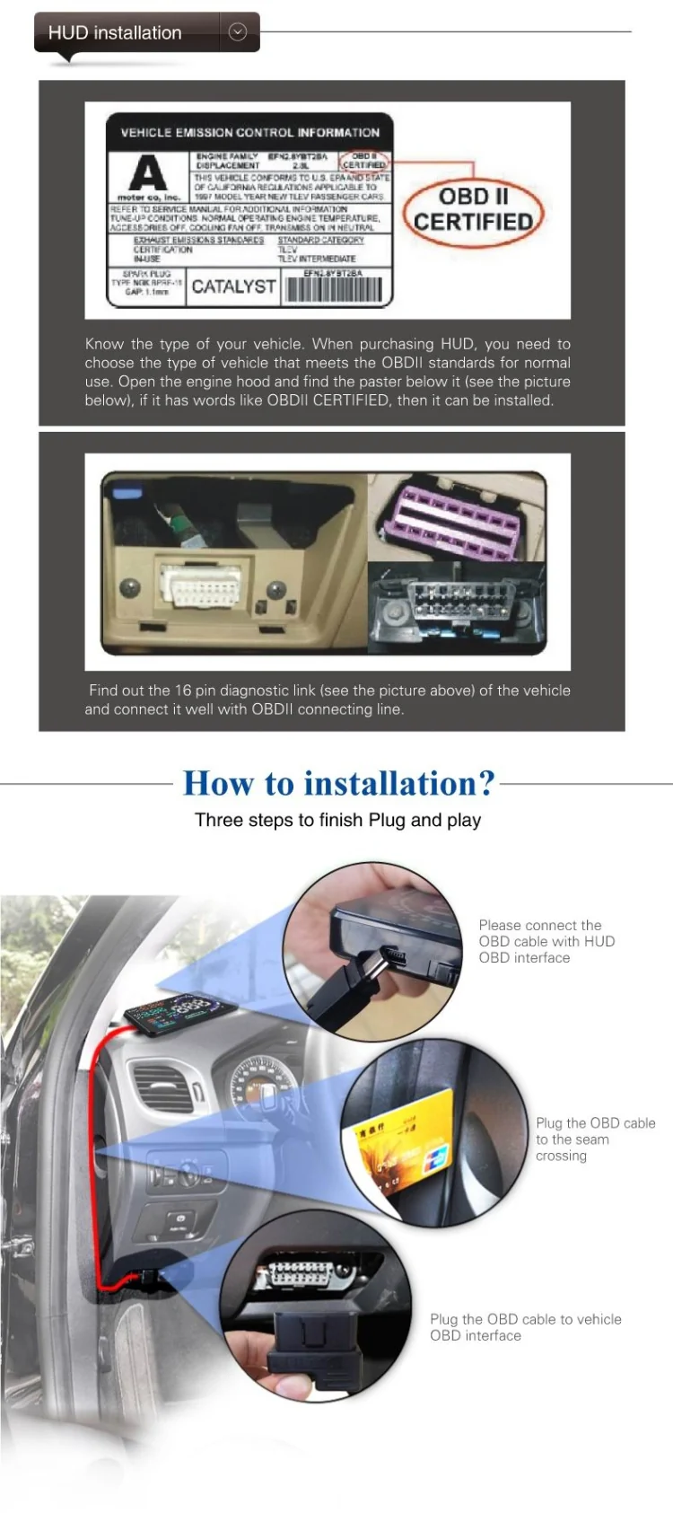 A8 5.5 inch Car OBDII HUD Warning System Vehicle-mounted Head Up Display Projector with LED, Support Fuel Consumption & Over Speed Alarm & Water Temperature & Fault Diagnosis - Image 14