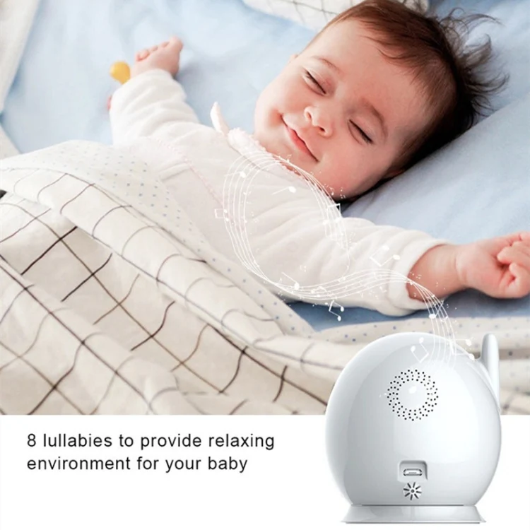 ABM100 4.3 inch Wireless Video Color Night Vision Baby Monitor 360-Degree Security Camera(EU Plug) - Image 2