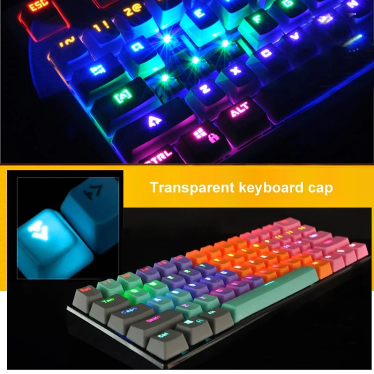 ABS Translucent Keycaps, OEM Highly Mechanical Keyboard, Universal Game Keyboard (Blue) - Image 6