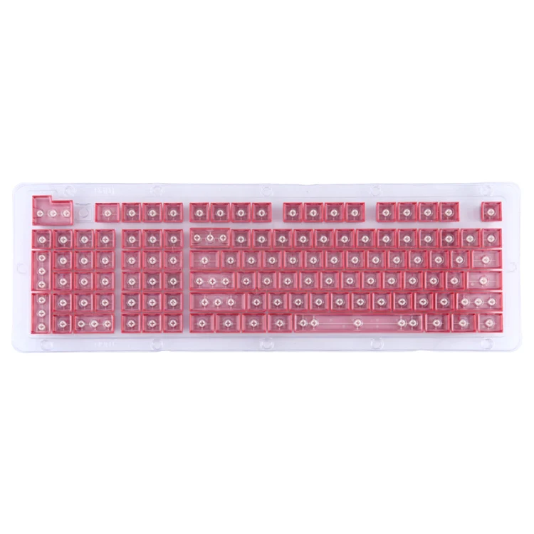 ABS Translucent Keycaps, OEM Highly Mechanical Keyboard, Universal Game Keyboard (Red) - Image 3