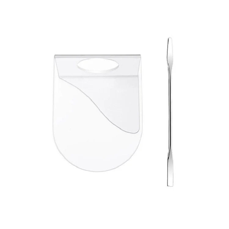 Acrylic Makeups Manicure Transparent Palette With Color Stick, Specification: Half-ring Plate+Stick
