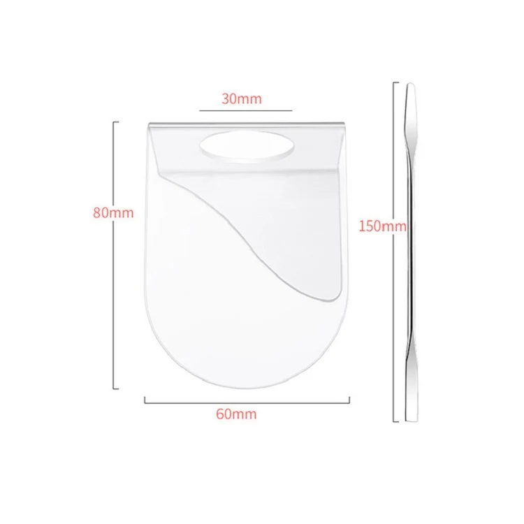 Acrylic Makeups Manicure Transparent Palette With Color Stick, Specification: Half-ring Plate+Stick - Image 3