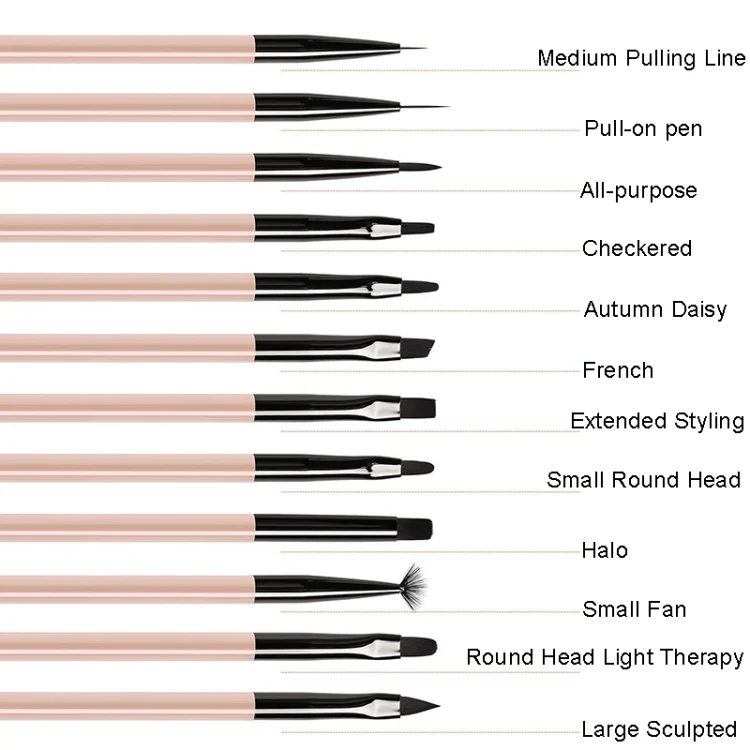 Acrylic Tea Color Pen Brush Beauty Nail Pen Color Painting Drawing Pen Light Therapy Pen(KS01) - Image 3