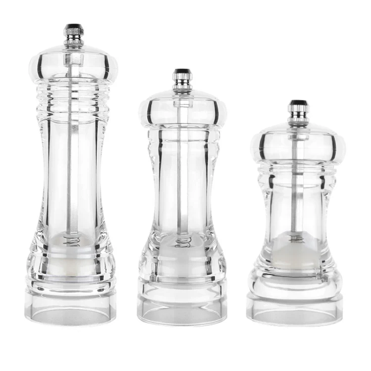 Acrylic Transparent Pepper Grinder Manual Pepper Grinder Ceramic Core Multi-Purpose Seasoning Bottle, Specification: 4 Inch - Image 3