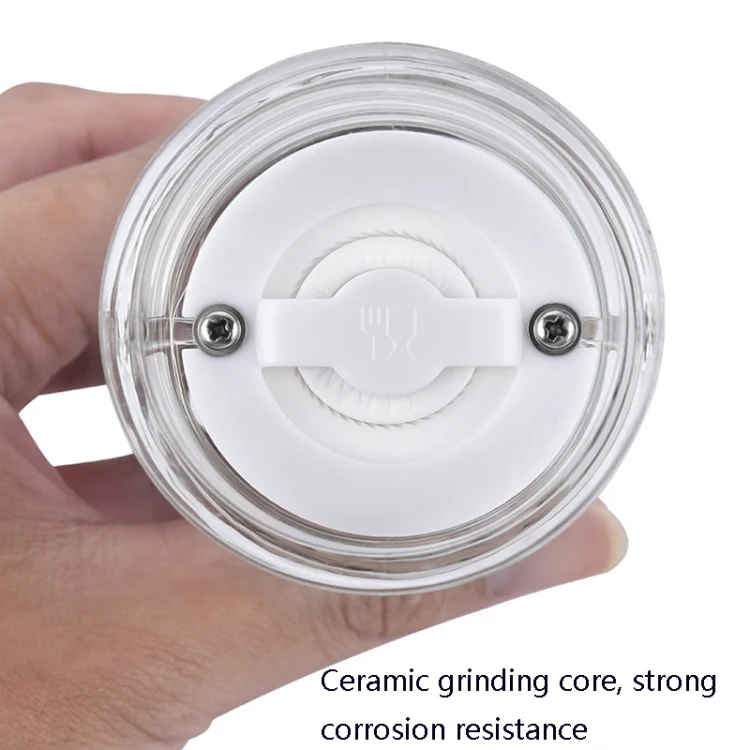 Acrylic Transparent Pepper Grinder Manual Pepper Grinder Ceramic Core Multi-Purpose Seasoning Bottle, Specification: 4 Inch - Image 4
